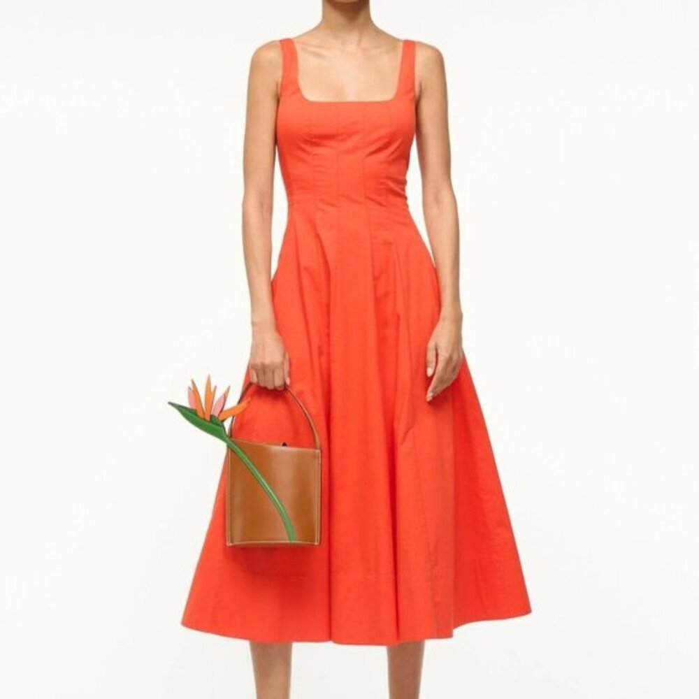 Staud Wells Fire Midi Dress - Picture 2 of 9